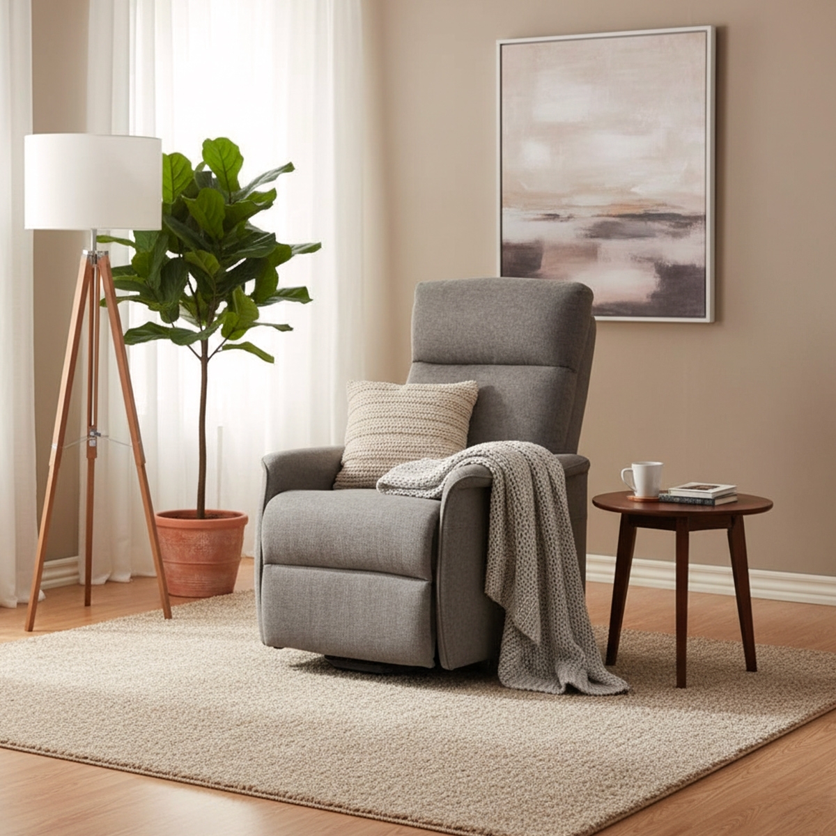 Poltrona Relax Elettrica con Sistema Alzapersona e Ruote Per Anziani Giorgia - Grigio - 2