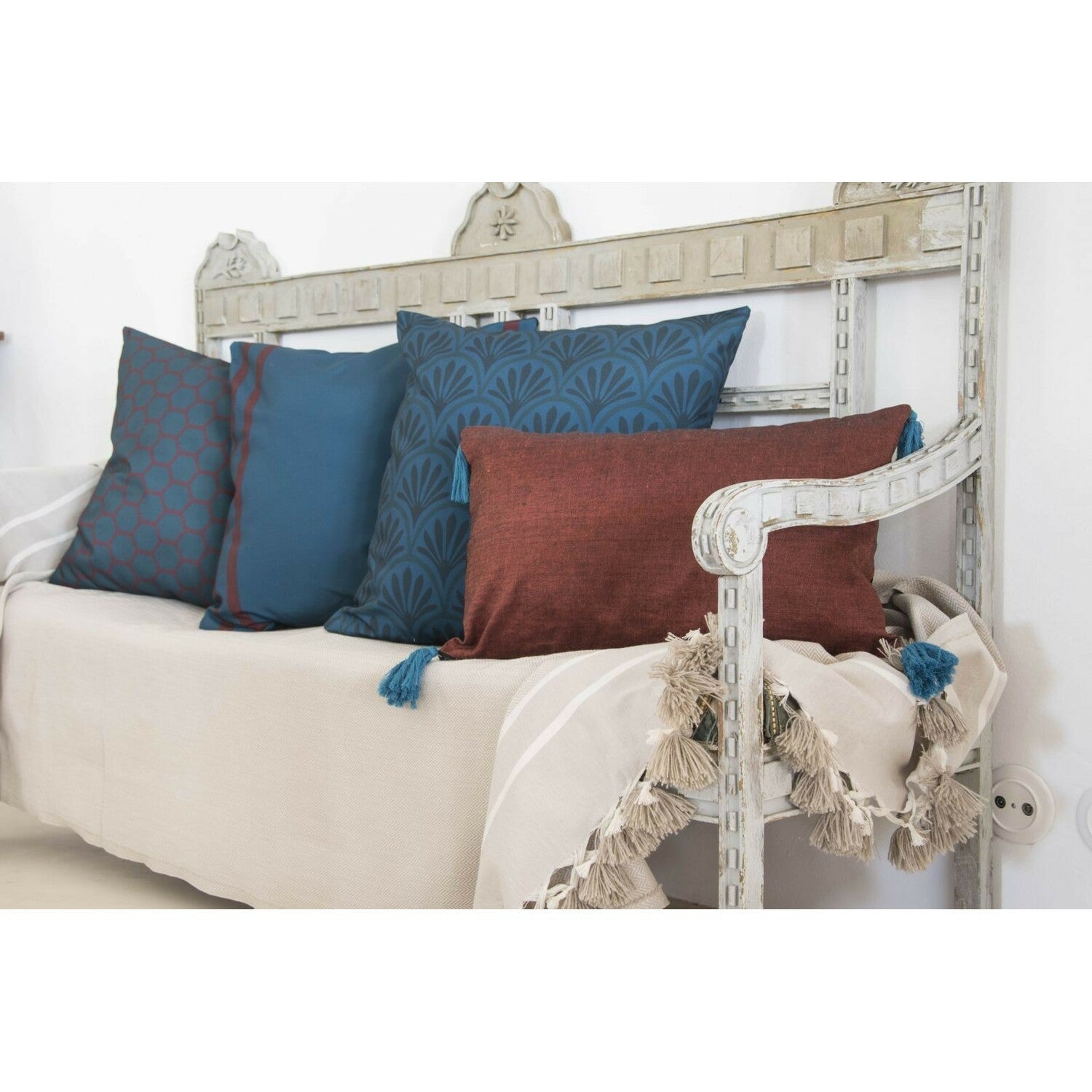 Plaid coton taupe clair - 5