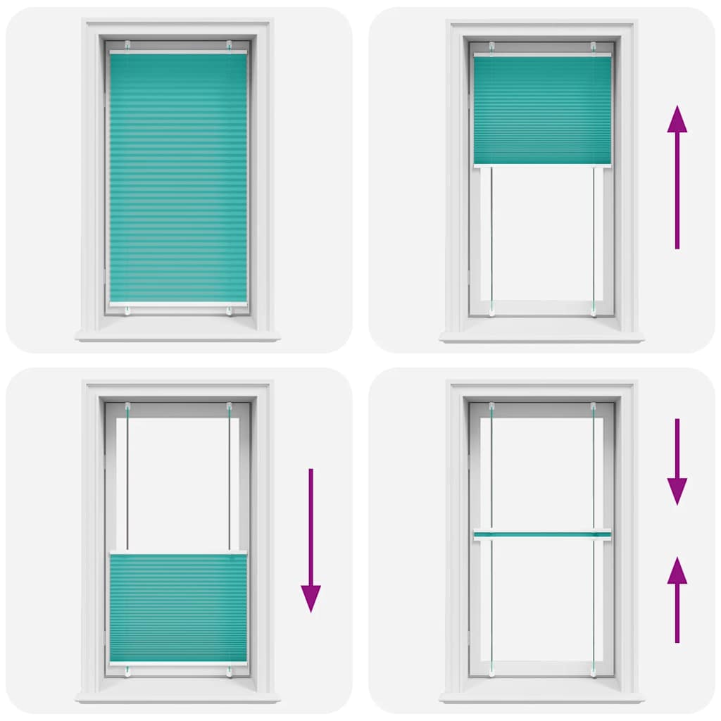 Store plissé | Store pliant vert pétrole 75x100 cm largeur du tissu 74,4 cm CFW86946 - 7