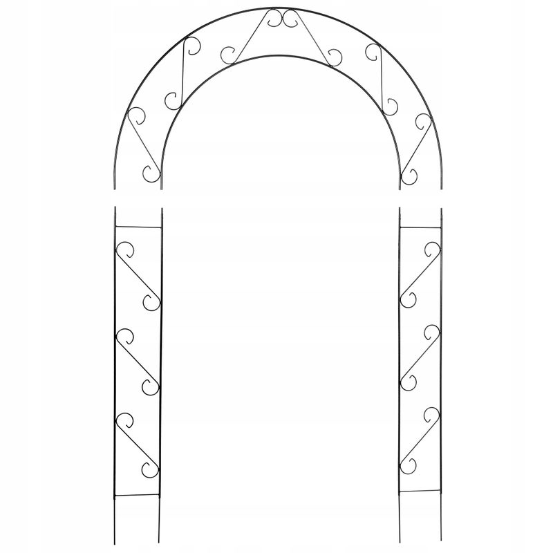 PERGOLA OGRODOWA METALOWA ŁUK NA KWIATY RÓŻE DO RÓŻ PNĄCZ 240cm PODPORA