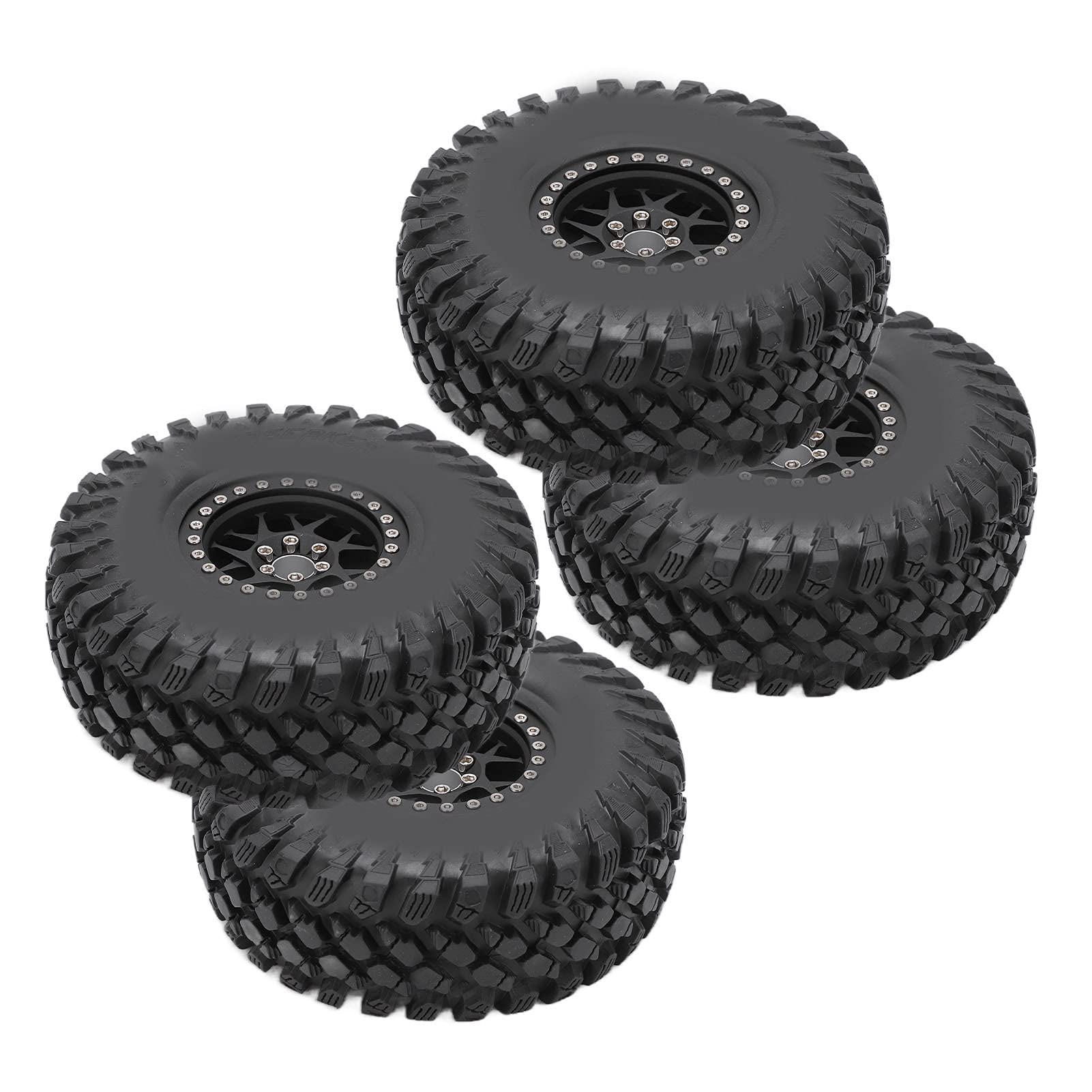4 Pneus En Caoutchouc Pour Voiture RC MN86 – Diamètre 80 Mm, Haute Stabilité, Remplacement Facile