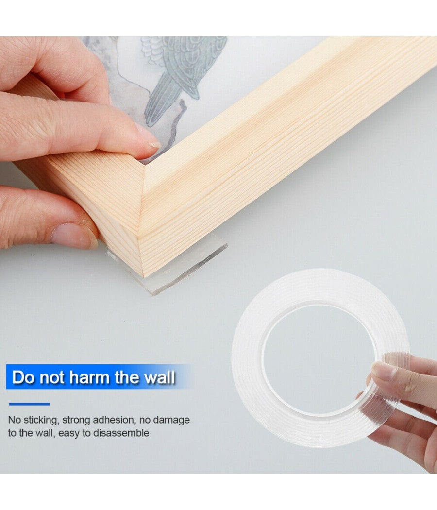 Trade Shop - Nastro Biadesivo Trasparente Milleusi Adesivo Attacca Tutto 3cm X 2 Mt Acrilico - - 4