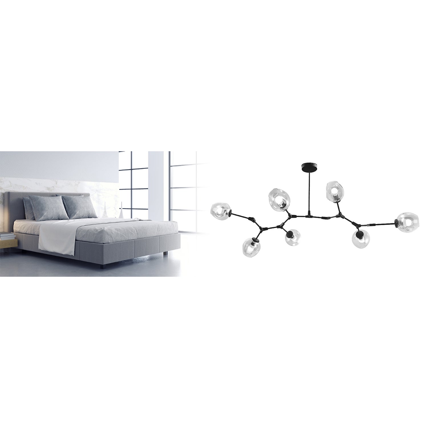 Lampa Sufitowa Wisząca Toolight App505-7C Czarny