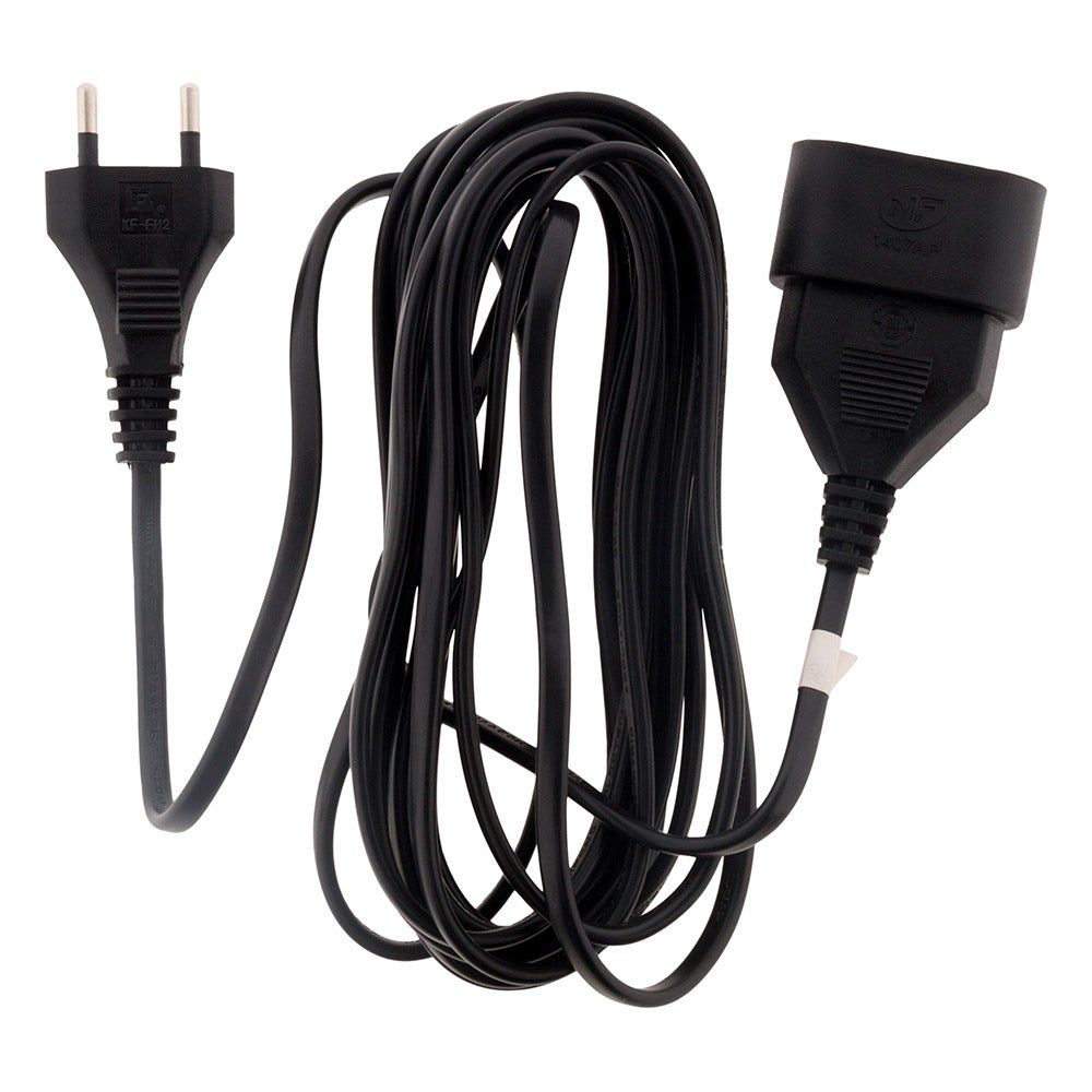 Rallonge 2m - HO3VVH2F 2x0,75mm² 6A - noir - Zenitech - 2
