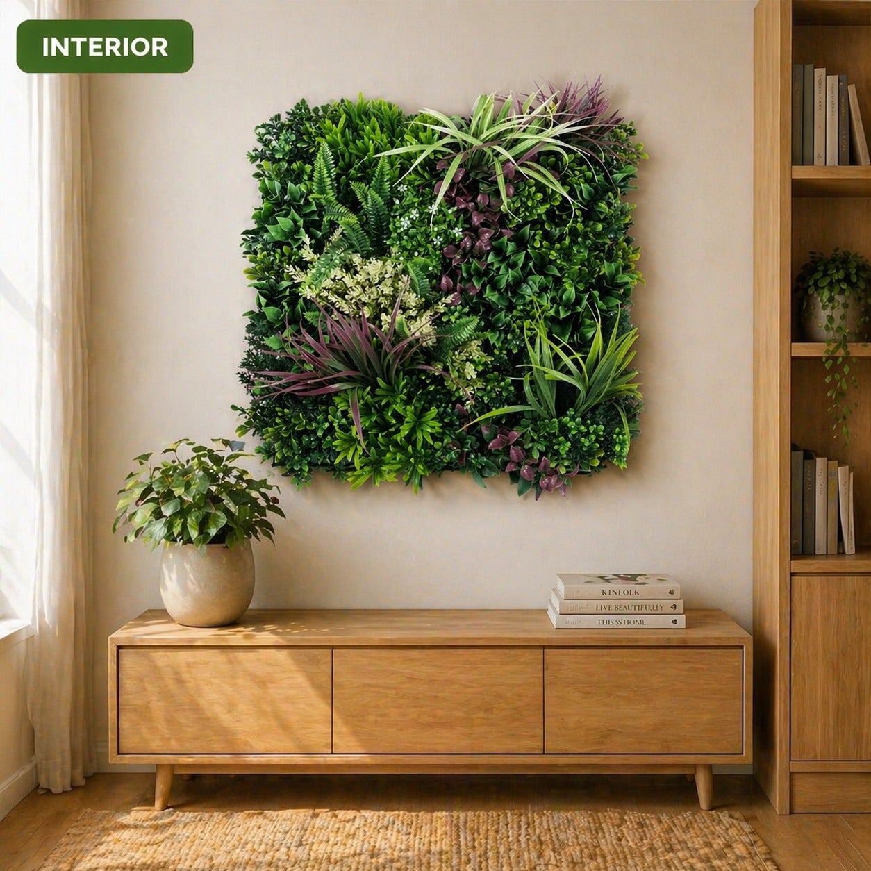 Jardín Vertical Amazonia 50 x 50 cm EVOTURF para interior y exterior - 4