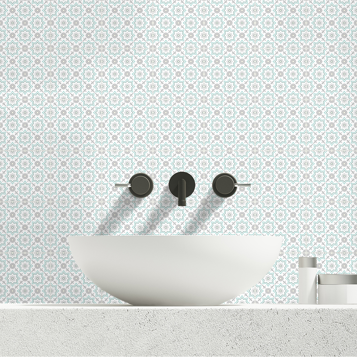 24 vinilos azulejos rocio - adhesivo de pared - revestimiento sticker mural decorativo - 24stickers10x10cm