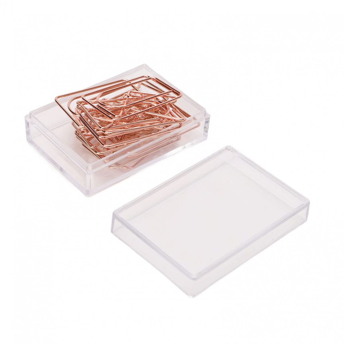 100 buc agrafe mini portabile, formă drăguță, agrafe metalice electrolizate, auriu-roz, pentru birou