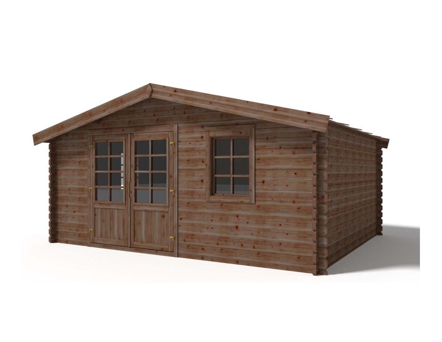 Abri de jardin en bois - 20m2 - 5x4m - Traité - Ep. 45mm - Couleur: marron - DOM376 - ALTANKA - 2
