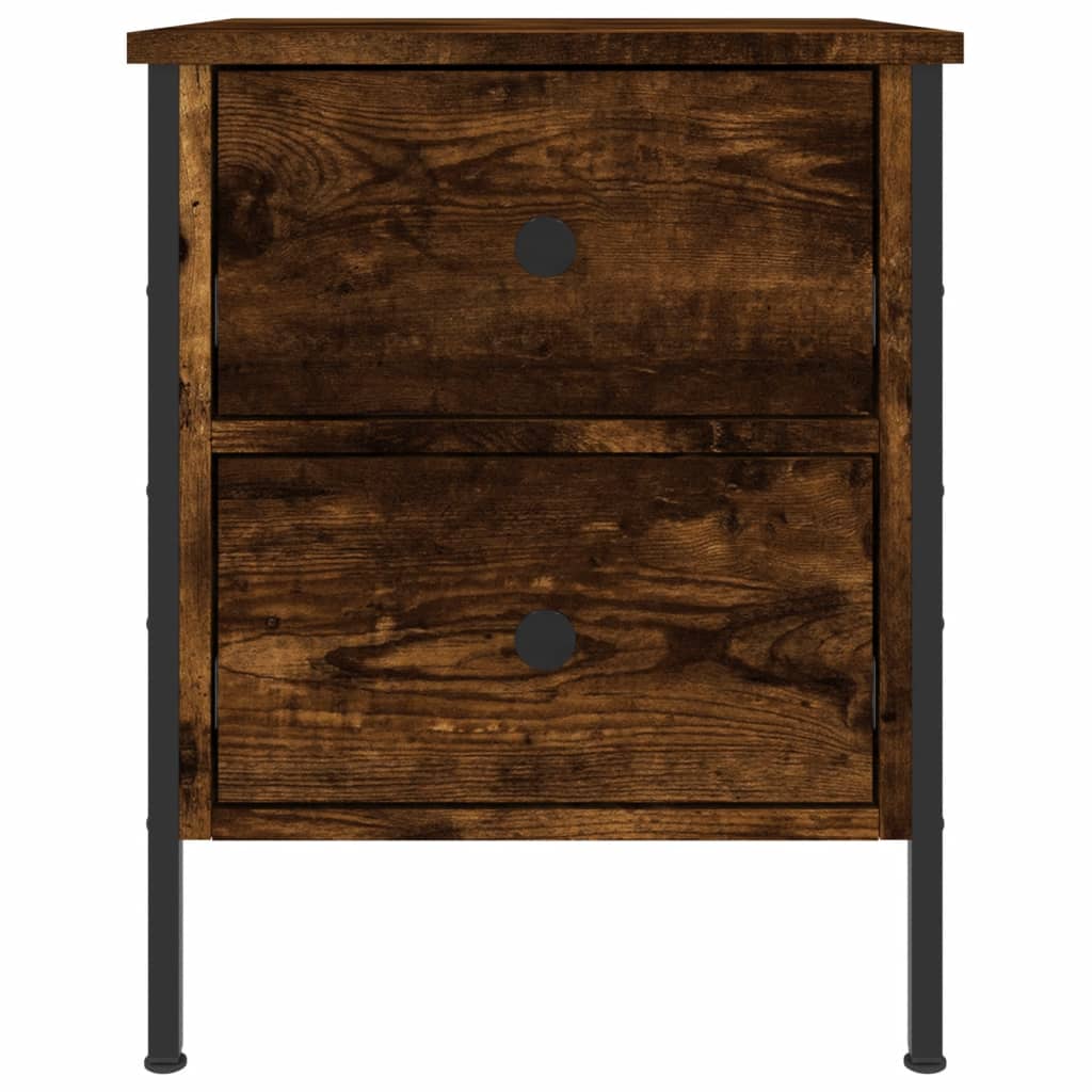 Maison Exclusive - Tables de chevet 2 pcs chêne fumé 40x42x50 cm bois ingénierie - 6