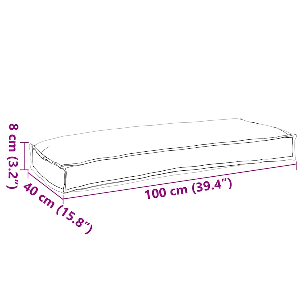 Coussin Crème 100 x 40 x 8 cm Tissu Oxford - 7