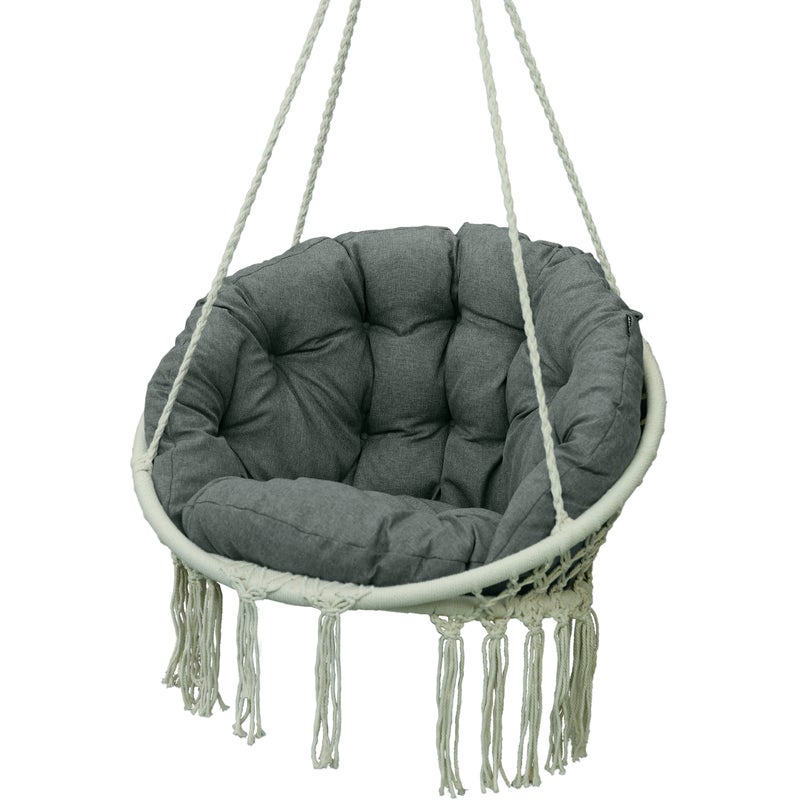 Poduszka na fotel wiszący kosz bujany kokon bocianie gniazdo AMPO szary 1 szt.
