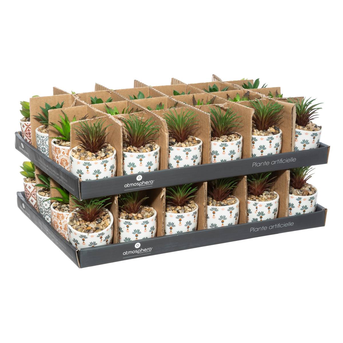 Plante Artificielle Pot Porcelaine H9cm Noir - Atmosphera Créateur d'intérieur - 4