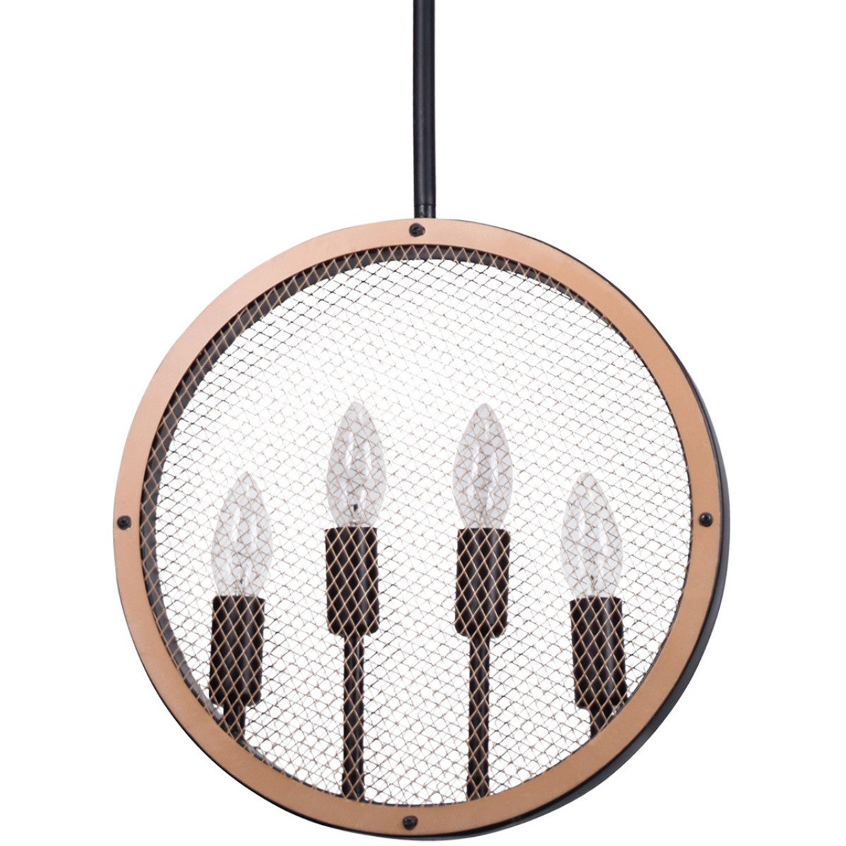 Lampa wisząca Arete czarno-brązowa 4xE14x12W wym: 129 x 35 x 35 cm metal Polux