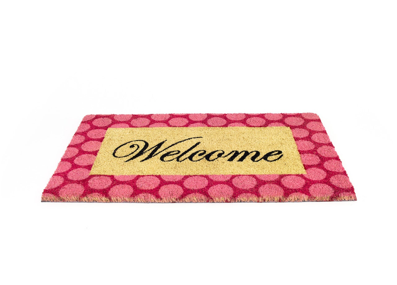 Paillasson Bienvenue Noël Fibre De Coco Artificielle – Tapis Antidérapant Hiver Extérieur/Intérieur 43×74 Cm Décoration Festive
