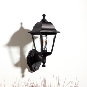 Lampe Murale Extérieure avec Détecteur de Présence PIR Mini Villa Noir