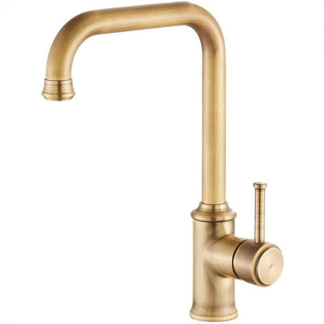 Bateria kuchenna w stylu vintage, bateria umywalkowa obrotowa 360°, jednouchwytowa do łazienki - bateria kuchenna