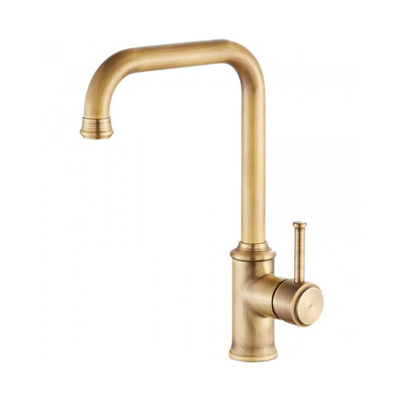 Bateria kuchenna w stylu vintage, bateria umywalkowa obrotowa 360°, jednouchwytowa do łazienki - bateria kuchenna