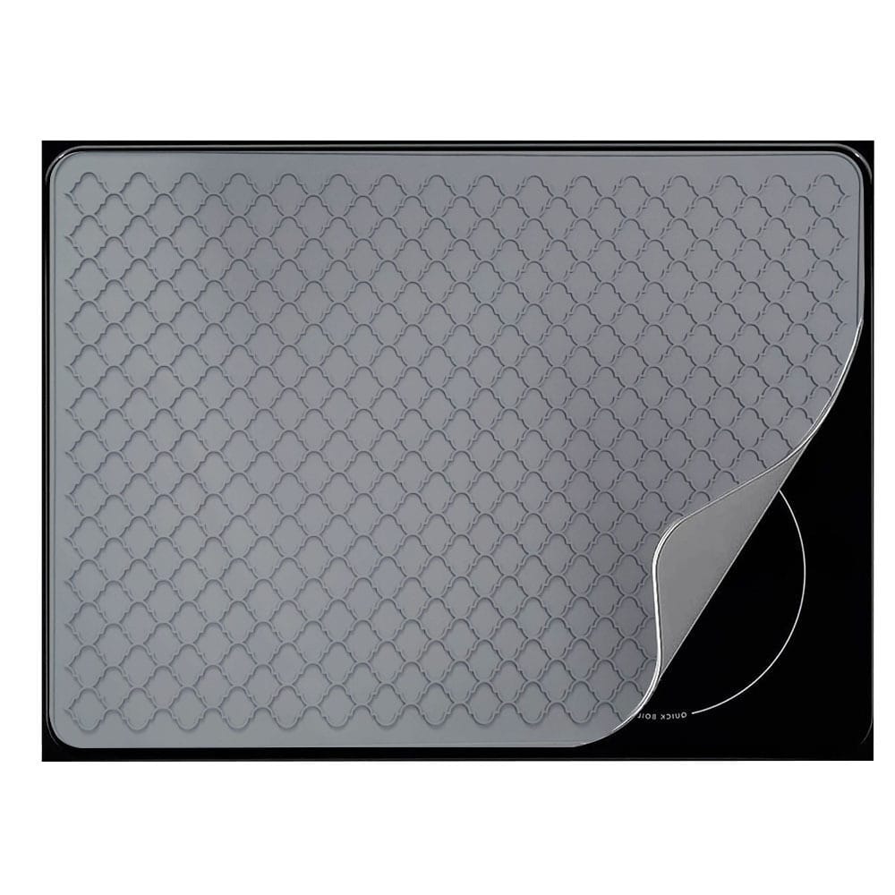 Mata silikonowa pod płytę kuchenną - wielofunkcyjna mata ochronna na płytę indukcyjną - 71*50*0,25 cm - szara