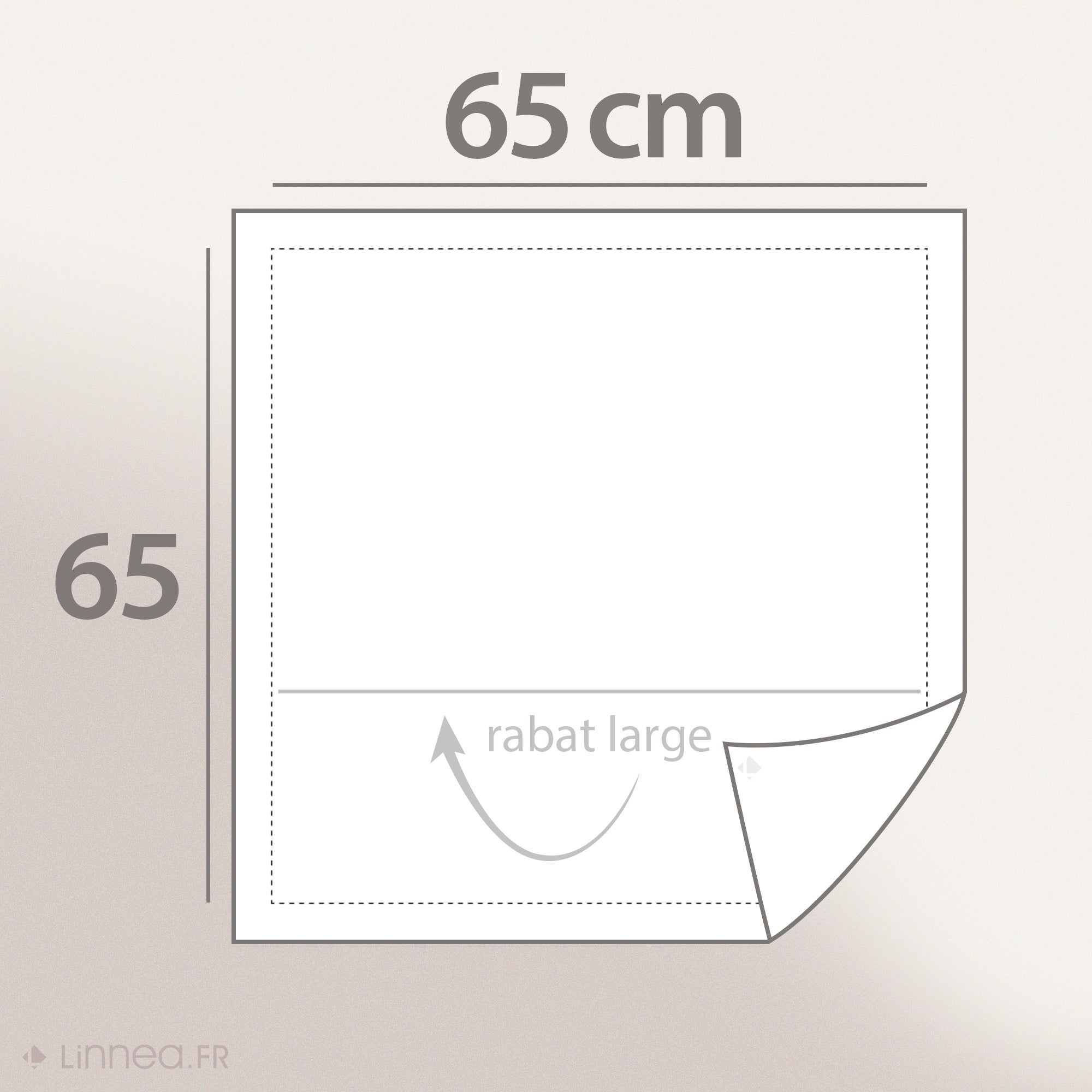 Taie d'oreiller 65x65 cm en 100% percale de coton ESTEBAN gris beige - 7