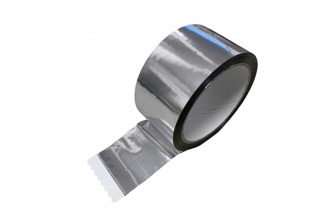 Taśma metalizowana do klejenia folii IZOTAPE FLEX 75mm 50m aluminiowa do wentylacji, ogrzewania podłogowego, odporna 1szt.