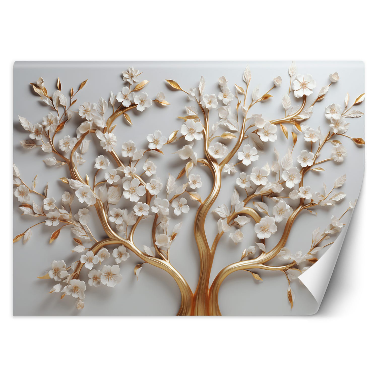 Papier peint floral géométrique doré papiers peint Papier peint floral géométrique doré papiers peint