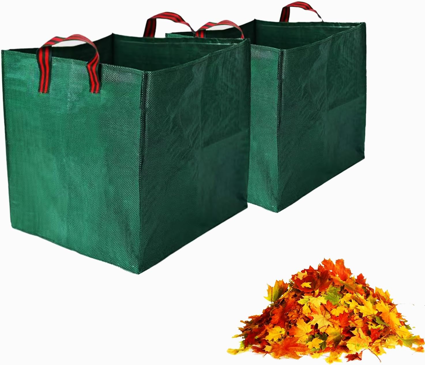 Sac Déchets Jardin 125L Réutilisable Sac Jardin Résistant Feuilles Herbe Imperméable avec Poignées Speedwellstar