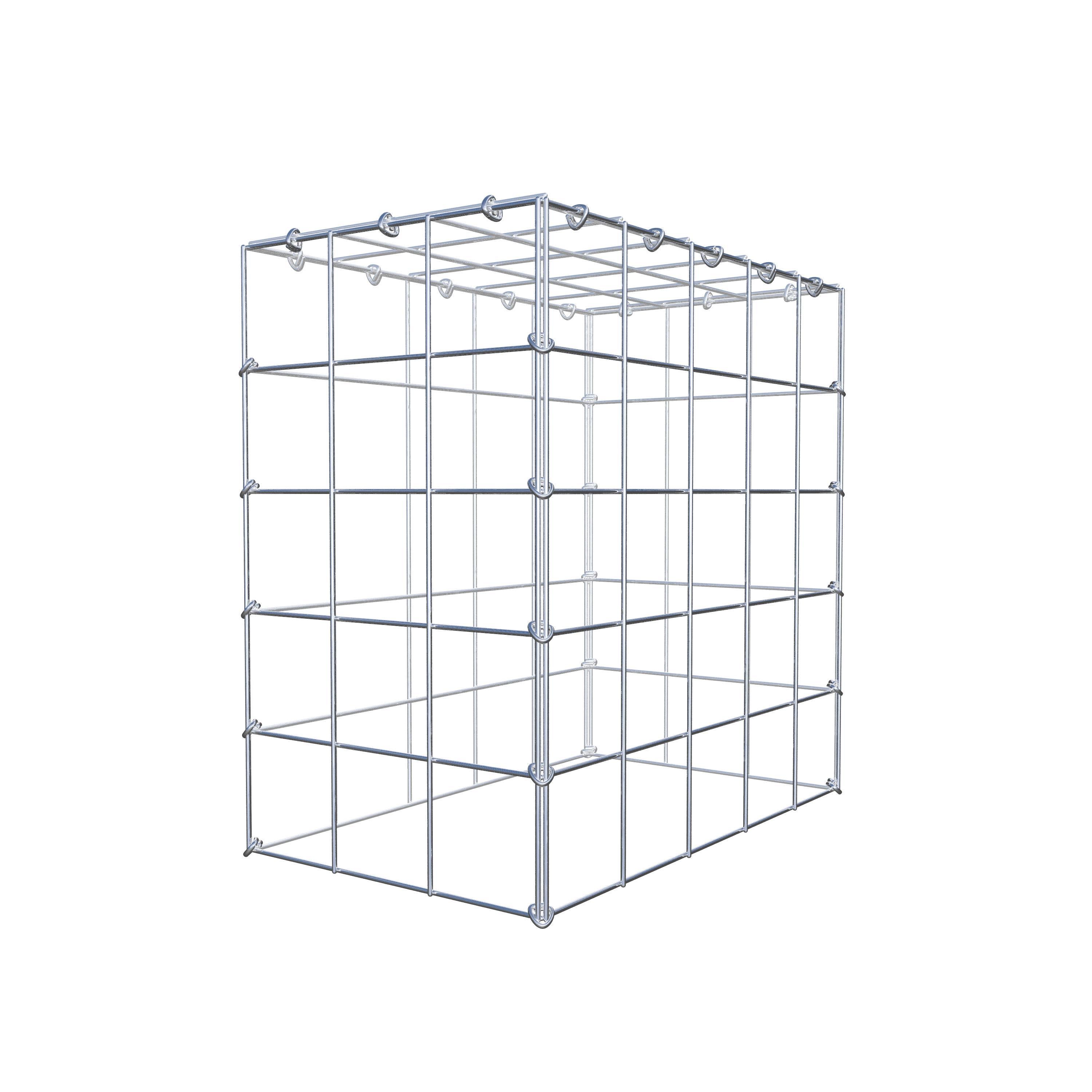 Gavión para apilar en acero galvanizado 50x50x30cm (LxAxP), malla 10 x 10cm, Anillo en C, sin rejilla inferior - 2