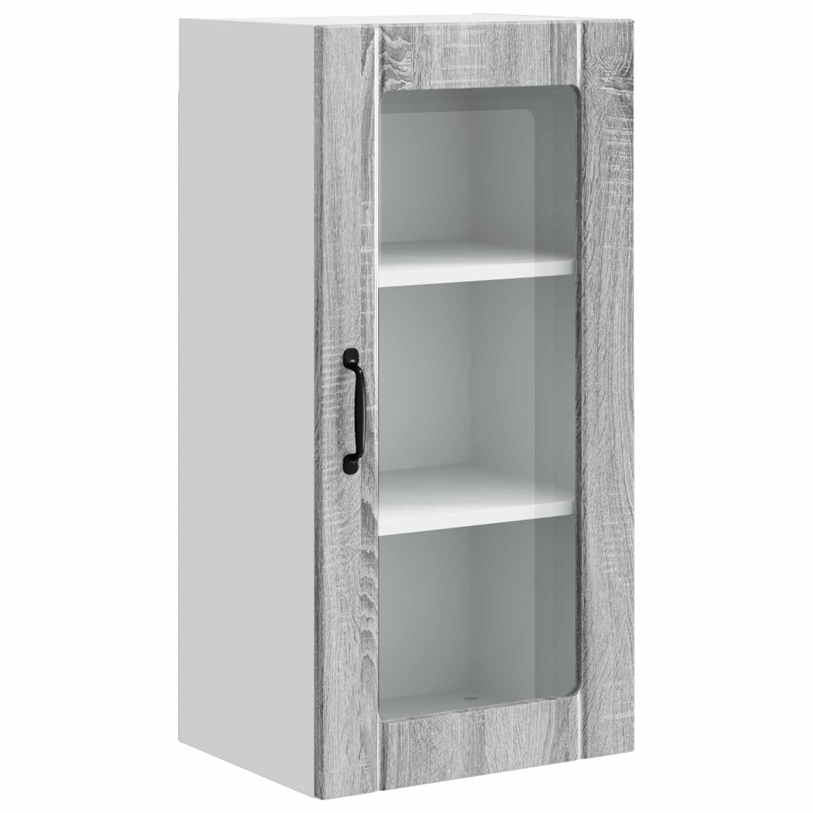 Mueble alto de cocina - módulo cocina con estante gris sonoma 40 x 31 x 80 cm