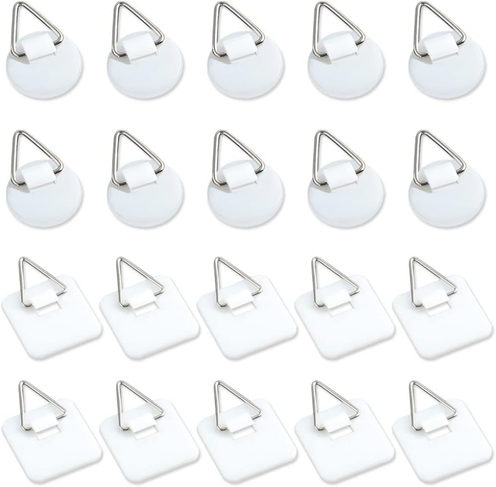 20 sztuk 1-calowych niewidocznych uchwytów samoprzylepnych, pionowe uchwyty na płytki ścienne, płytki ścienne do płytek, obrazów i innych