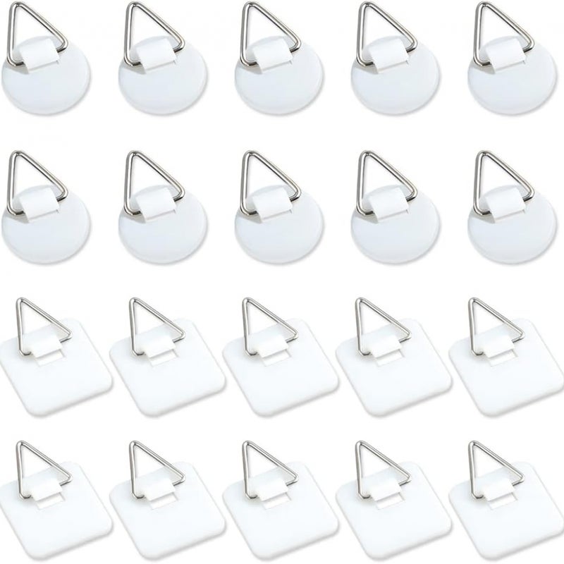 20 sztuk 1-calowych niewidocznych uchwytów samoprzylepnych, pionowe uchwyty na płytki ścienne, płytki ścienne do płytek, obrazów i innych
