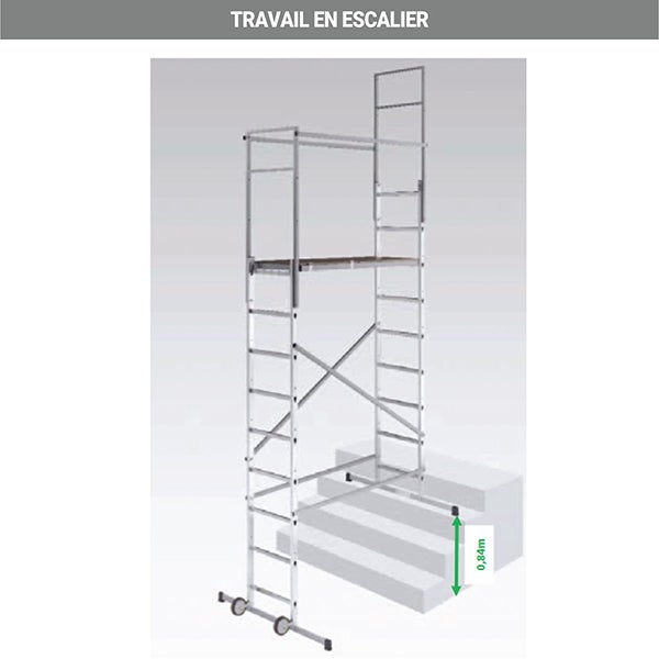 Echafaudage domestique: Hauteur de travail max 4.5m + Télémètre laser STANLEY - 9475-901-LASER - 3