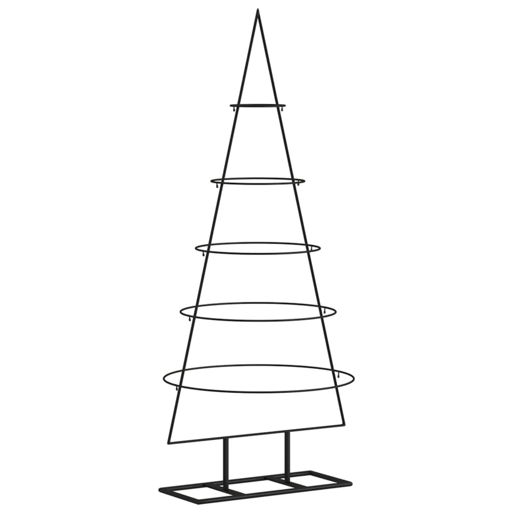 125 cm Czarna metalowa ozdoba choinkowa - COMFORTXL
