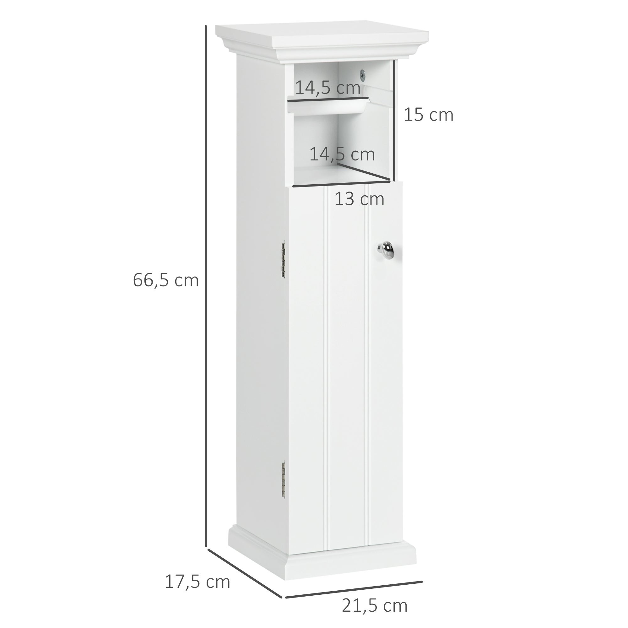 Meuble de salle de bain support papier toilette avec placard et sortie ...