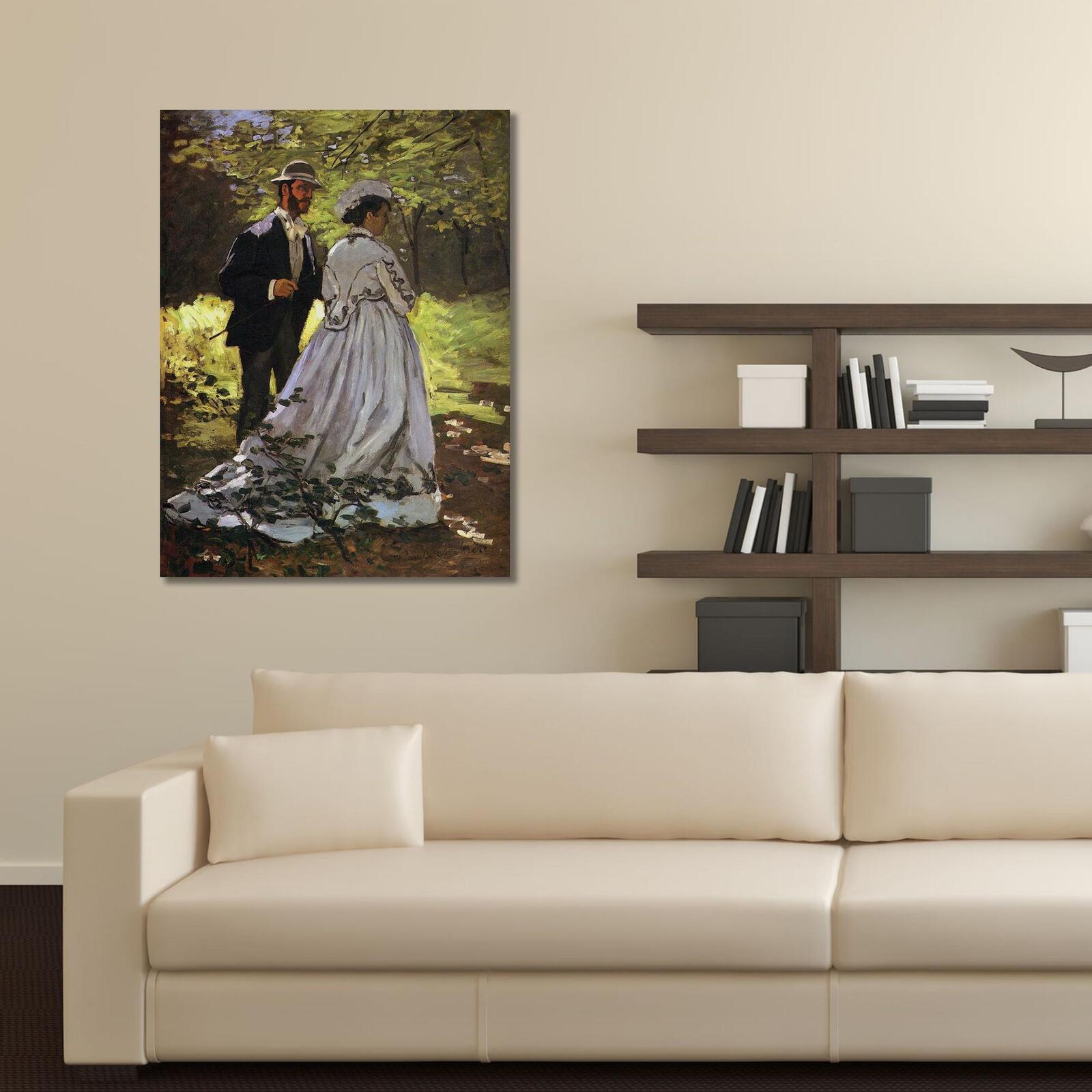 Tableau image de reproduction de c. Monet - petit déjeuner sur l'herbe - 70 x 100 cm - 4