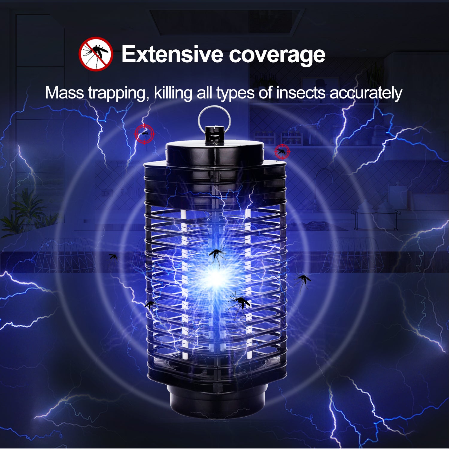 Lampe Anti Moustique 3W Lampe UV LED Tue Mouches Intérieur et Extérieur Tue Mouches Destructeur D' Electrique - 3