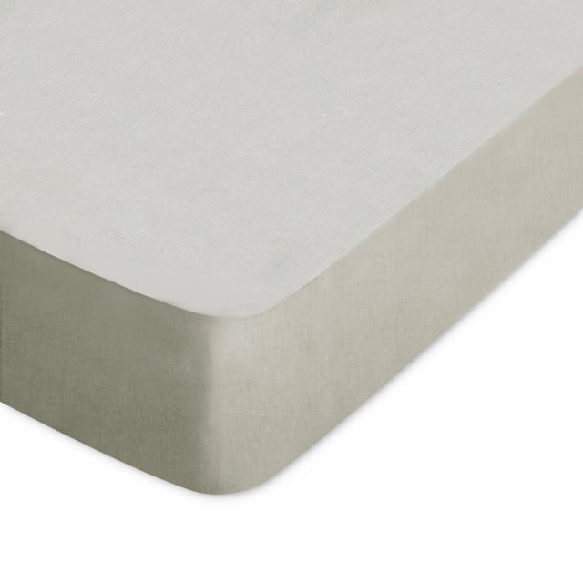 Drap housse uni 140x200 cm bonnet 30 cm coton ALTO Chamois