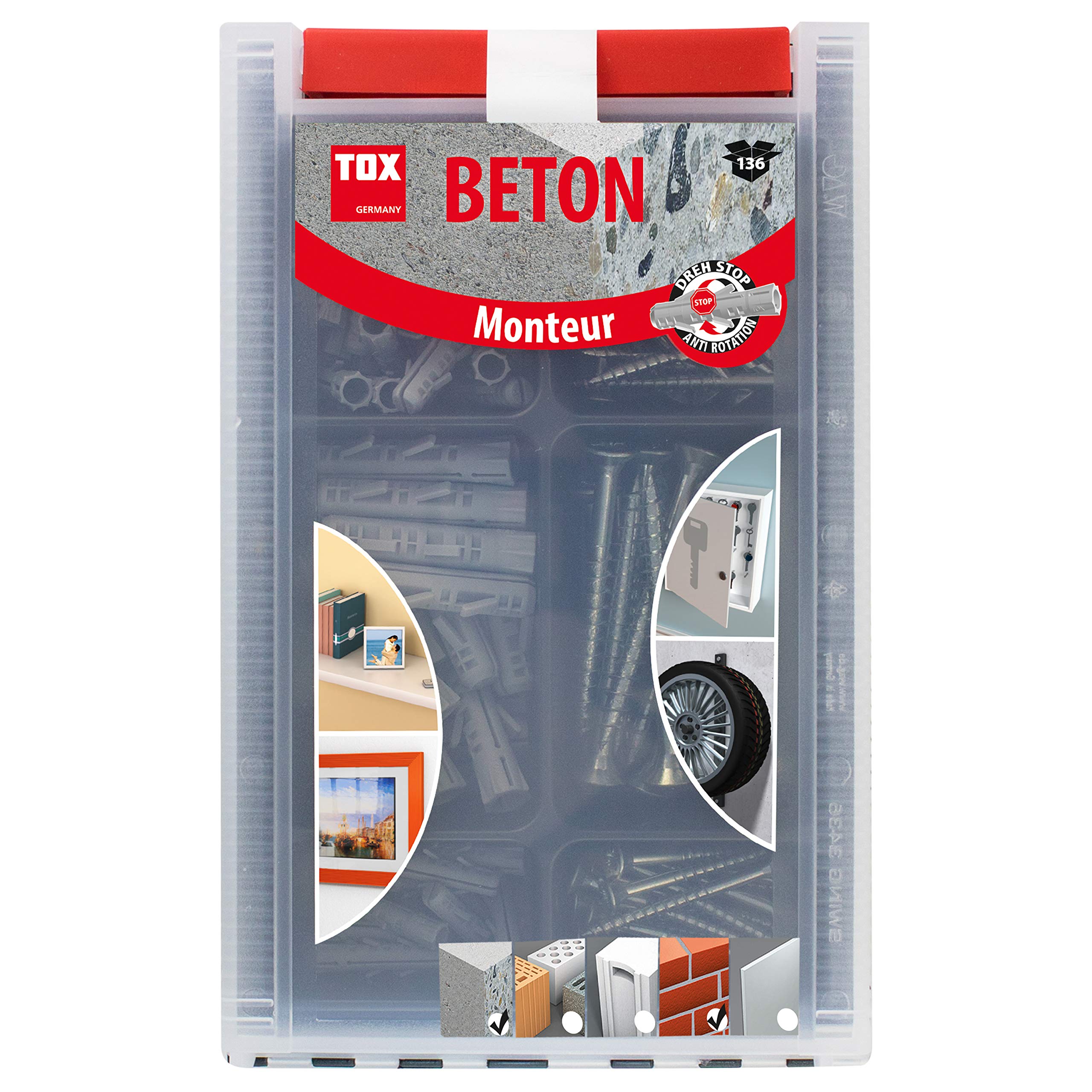 TOX Assortiment Standard Monteur Béton 136 pièces - 6