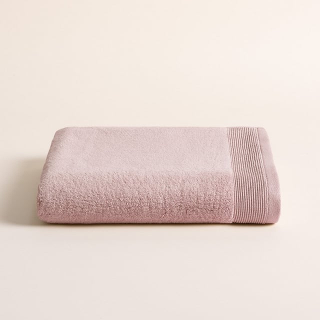 Serviette de Bain Grande Harmony Rose - 100x150 - 100% Coton Zero Twist - 600 g/m² - Douce, Absorbante et à séchage rapide