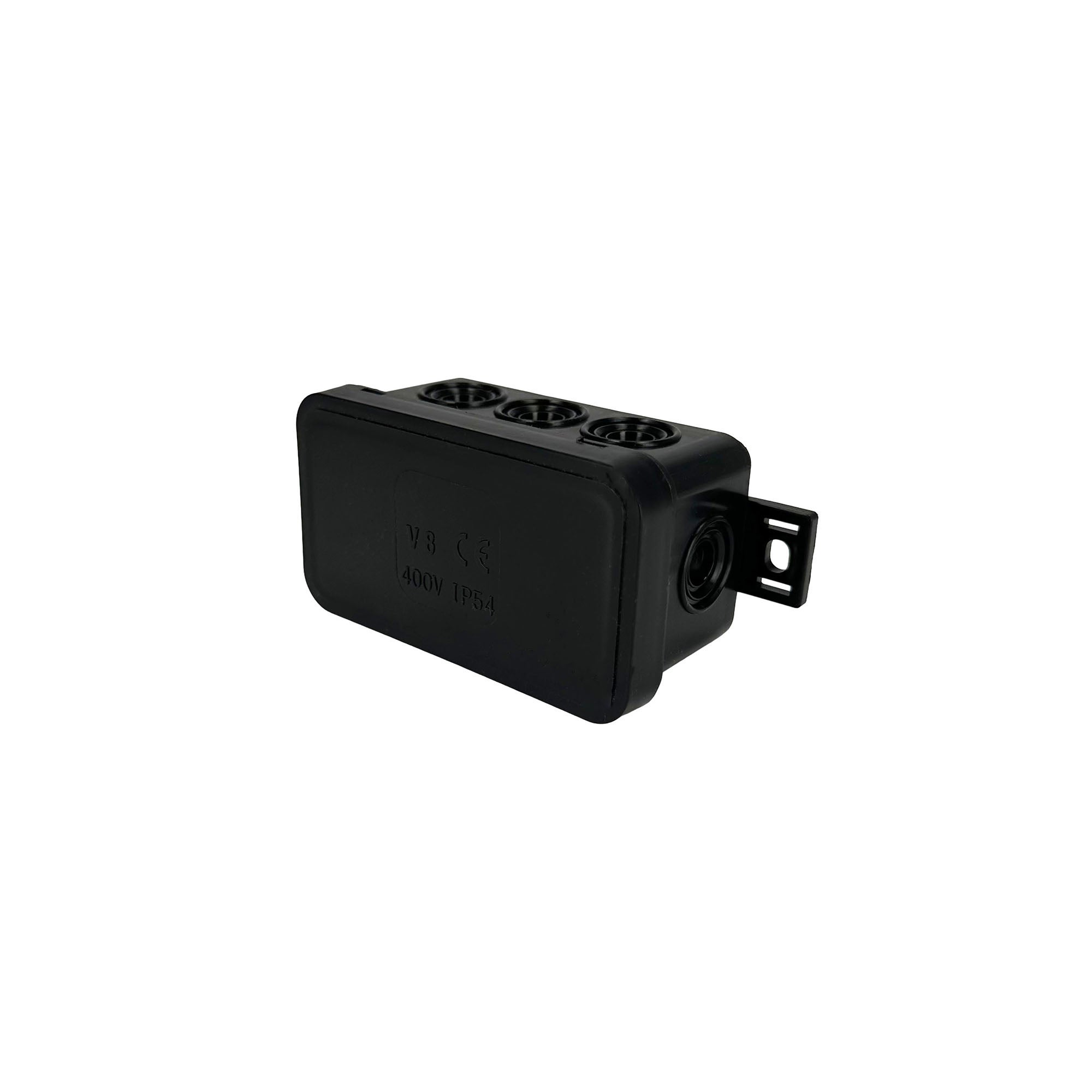Puszka natynkowa hermetyczna elastyczna 80x45x41mm 12-wlotowa, zamknięcie "na klik" IP54 czarna EDO