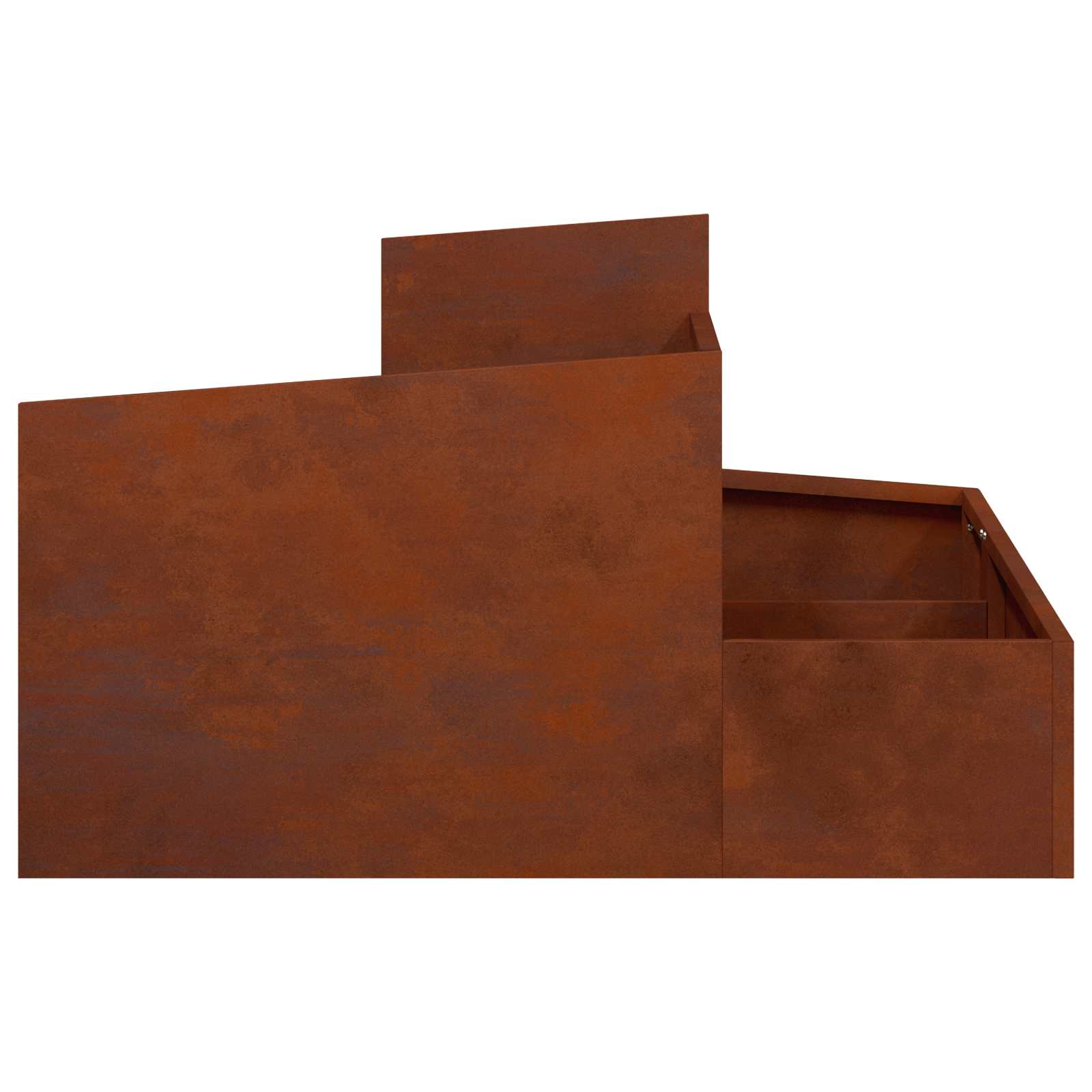 vidaXL Cache-pot de jardin Rouillé 80 x 80 x 50 cm Acier patiné - 7
