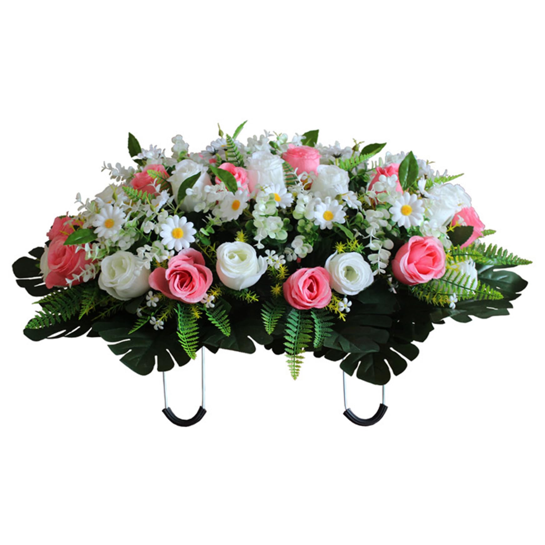 Bouquet Chrysanthèmes Rouges Artificiels – 30,5 Cm – Soie Résistante – Pour Décoration Maison, Fête, Cimetière - 13