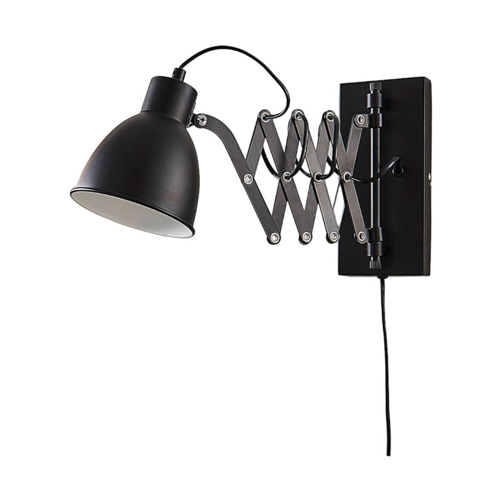 Applique murale Kerry en laiton à bras pivotant et abat-Jour en tissu | Mullan Lighting