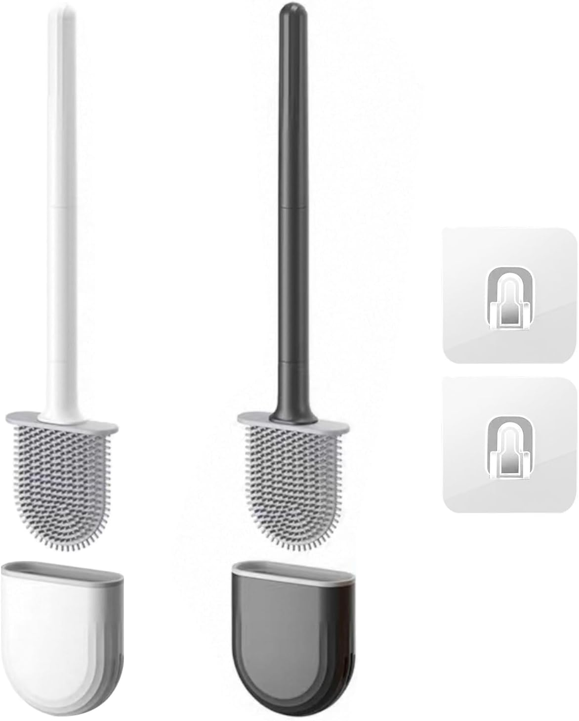 2 Pcs Brosse WC, Balai Brosse Suspendu Plate, Anti-Goutte ...