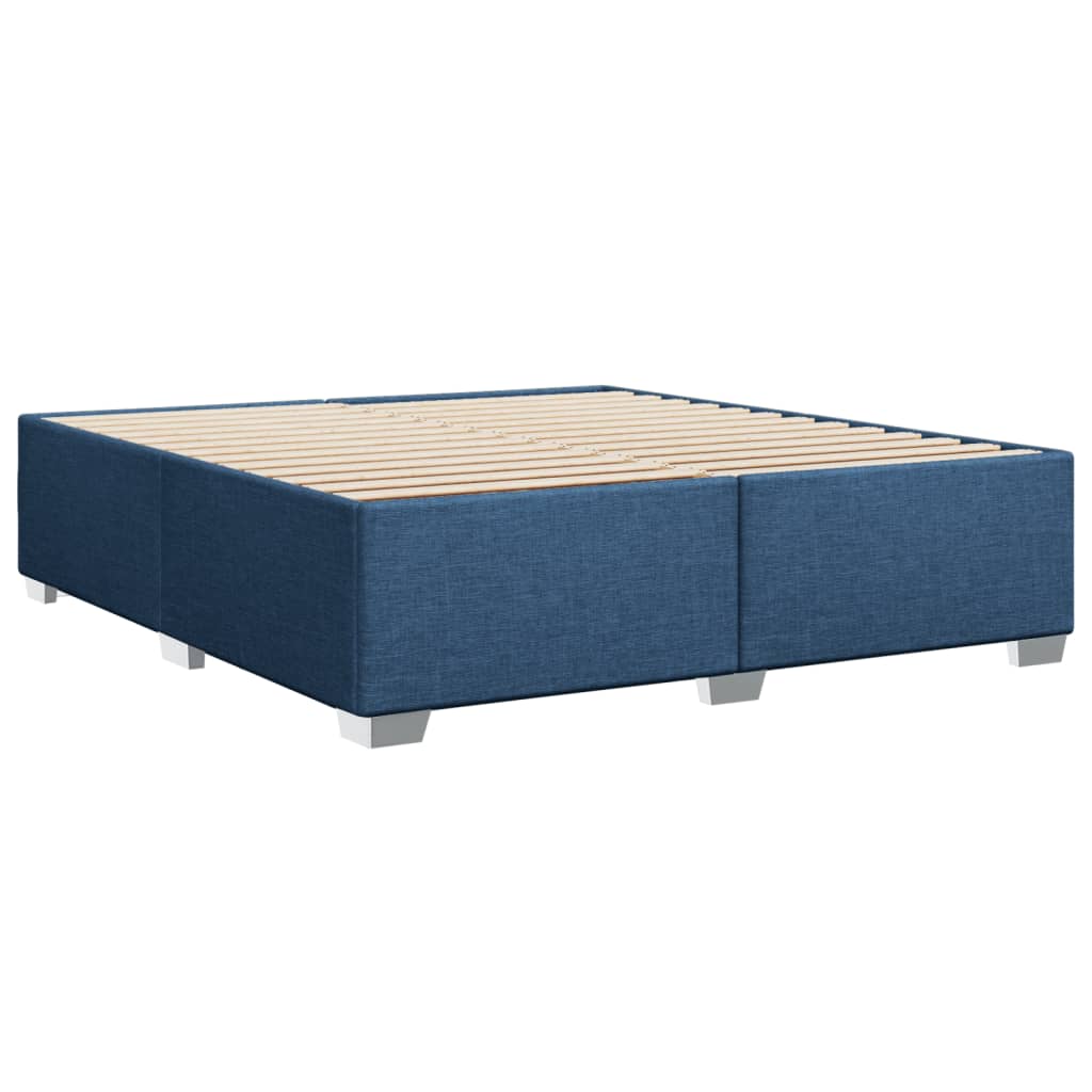 Sommier à lattes de lit avec matelas Bleu 180x200 cm Tissu - 8