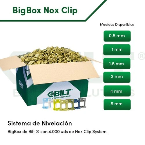 BIG BOX CLIP NIVELACION 1MM CAJA 4.000UDS | Leroy Merlin
