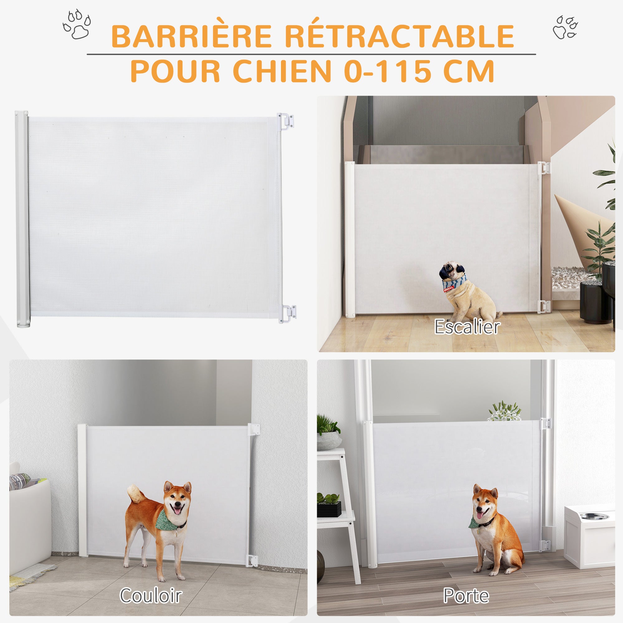 barrière Textilène PawHut - 4