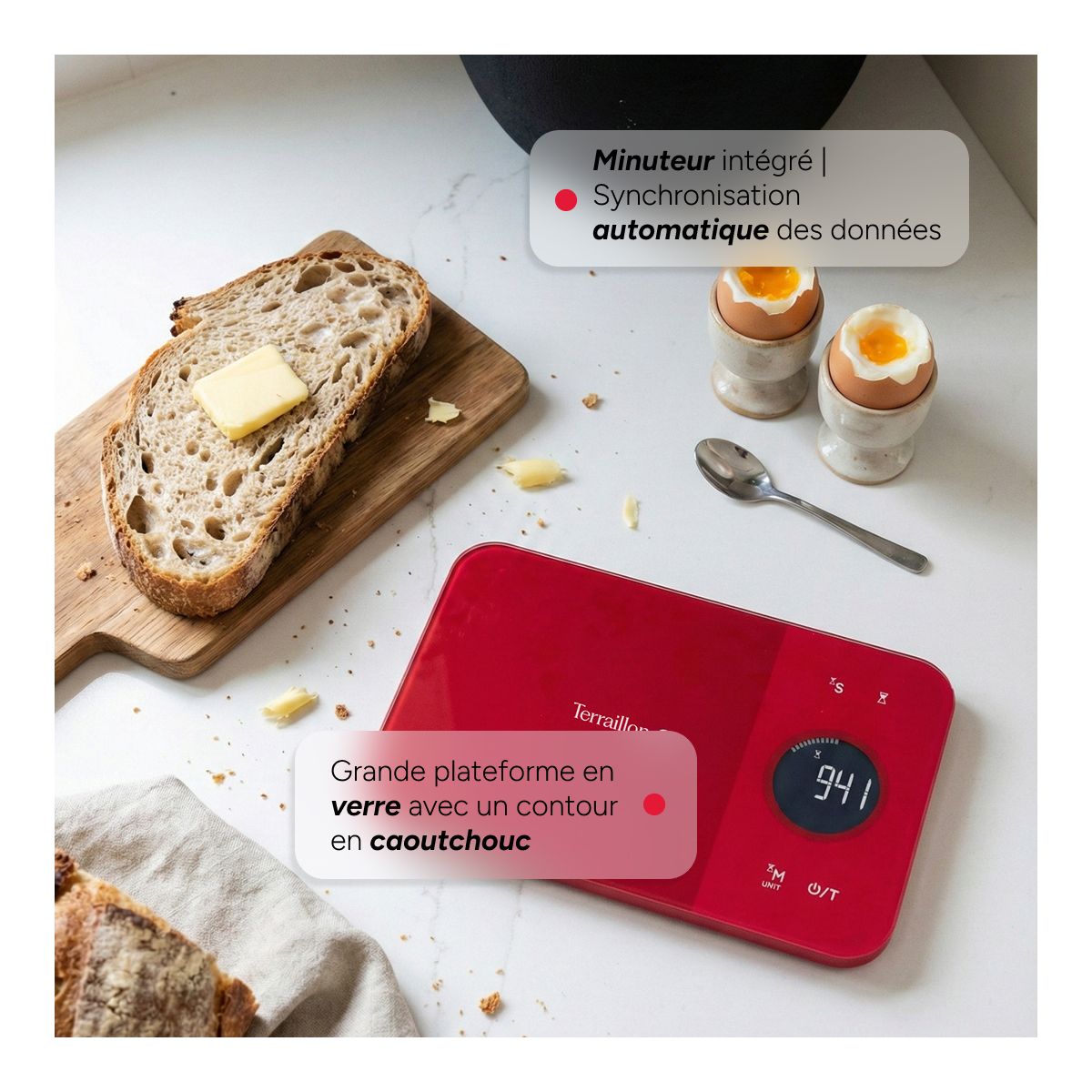 Balance connectée TERRAILLON NUTRITAB Cranberry - 8