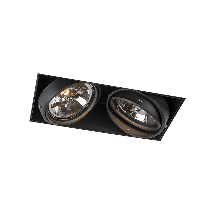 Qazqa reflektory wpuszczane - Oneon Trimless 111 - czarny, g53, max. 50w, 12v-an-additional-transformer-is-requiredV, 29.9cm, z