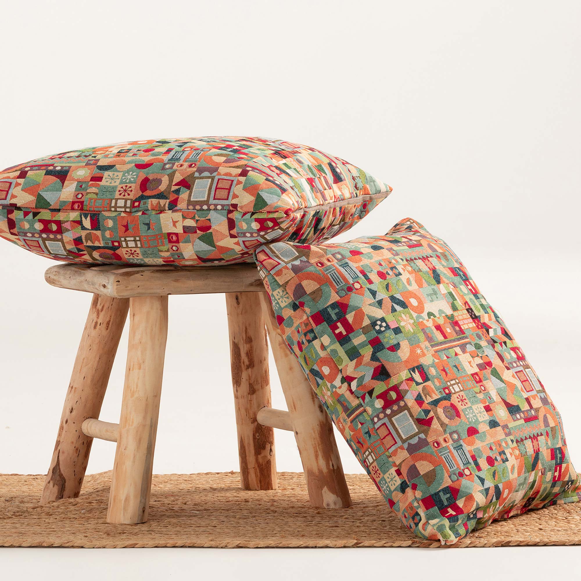 Lot de 2 housses de coussin coton 45x45 cm - Miri - 2