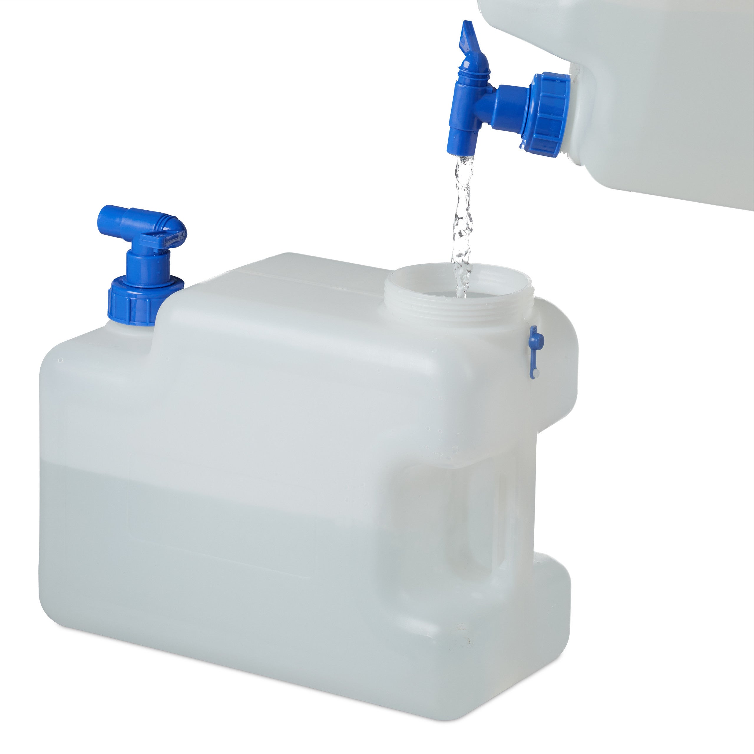 Jerricane d’eau avec robinet, couvercle à visser, bidon à eau de camping, 12 L, Sans BPA, blanc, Relaxdays - 6